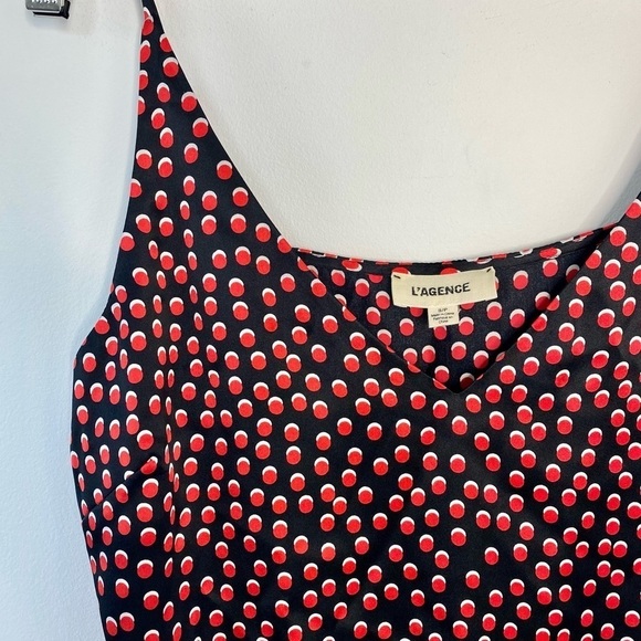 L’Agence Silk V-Neck Camisole Gabriella Tank - Picture 4 of 14